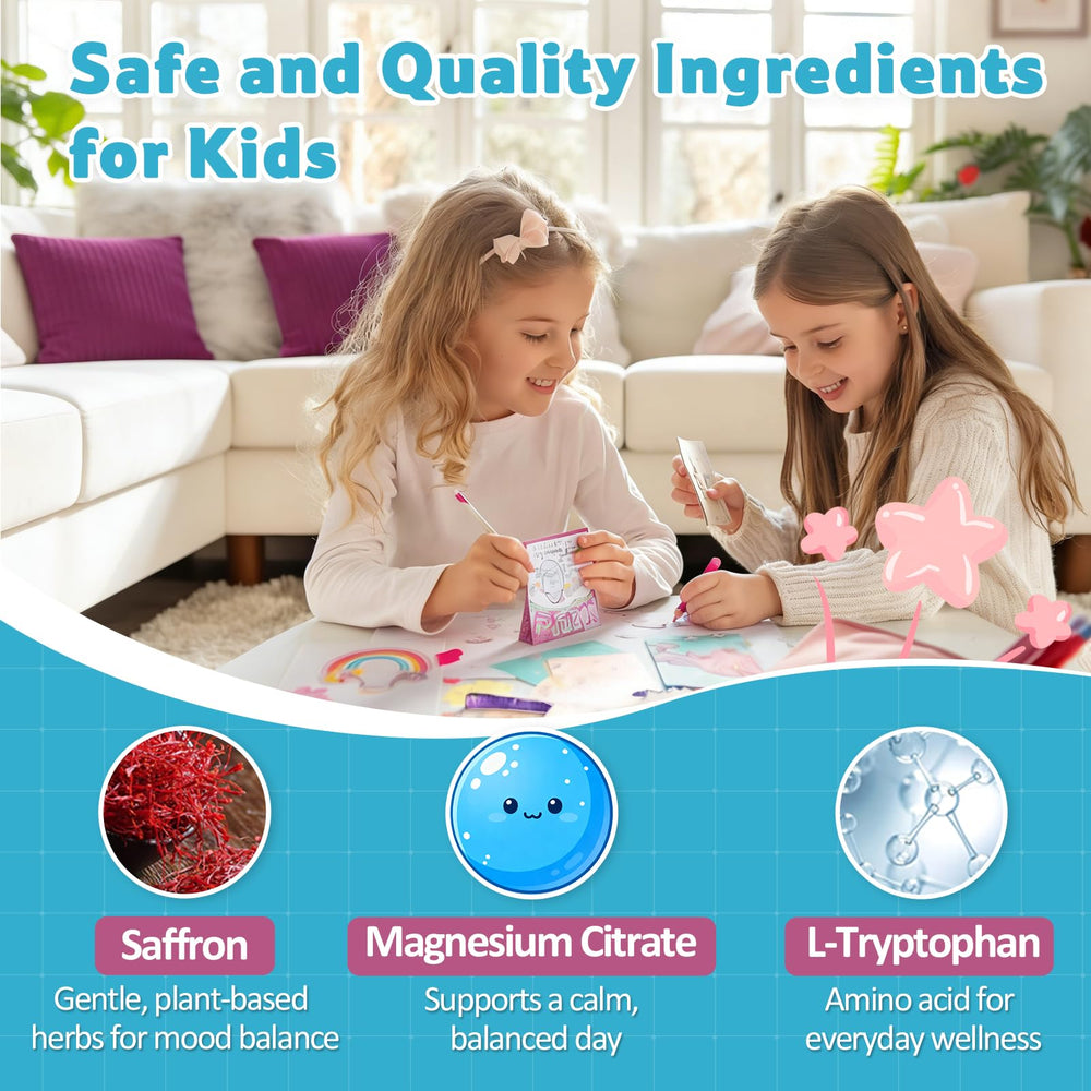 Biorizvo Pixie Drink Mix ingredients label highlighting saffron and magnesium