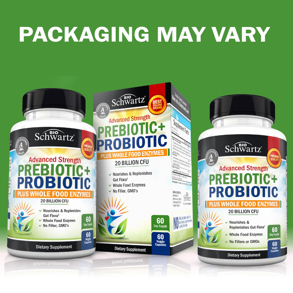 BioSchwartz probiotic capsules close-up for digestive comfort.
