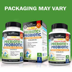 BioSchwartz probiotic capsules close-up for digestive comfort.