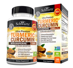 BioSchwartz Turmeric Curcumin bottle with high-absorption formula for joints
