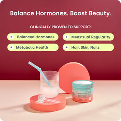 Biosil HerHarmony scoop dispenses a convenient daily dose for an easy skincare, hair, and nails routine.