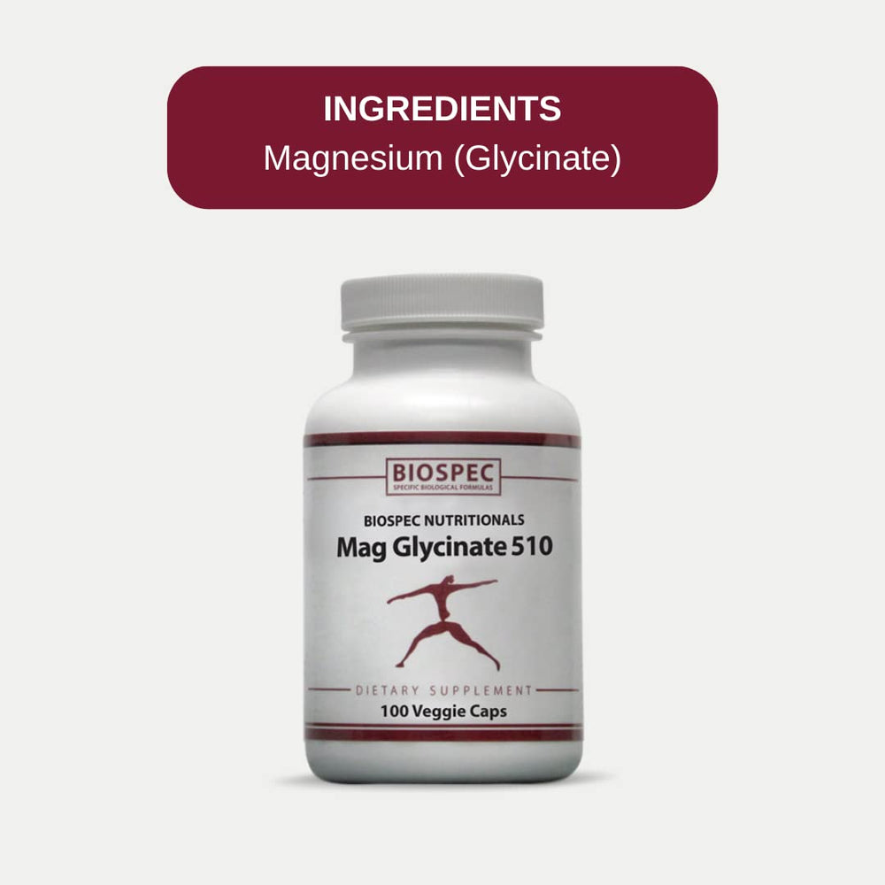 BIOSPEC Mag Glycinate 510 packaging highlights premium value.