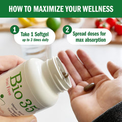 Biotek Bio-35 evening-dosing setup indicates consistent daily routine.