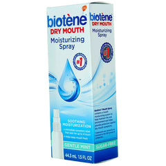 Biotène packaging detail highlights the 1.50 oz bottle and pack size.