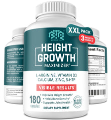 BIOTEQUELAB Height Growth Maximizer bottle front view for bone support potential.