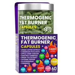BIOTEQUELAB thermogenic bottle front illustrating energy-boosting fat burner for daily use.