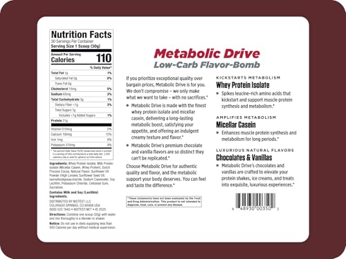 Biotest Metabolic Drive Protein Chocolate mixing — creamy texture during shake preparation.