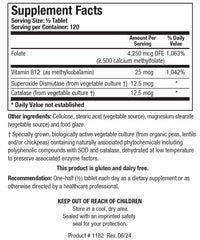 Biotics Research 5-MTHF Plus Forte tablets displayed for mood balance support