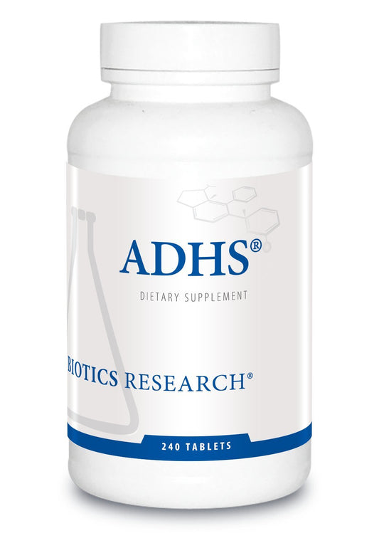 BIOTICS RESEARCH ADHS adrenal support bottle: on-the-go resilience for daily stress.