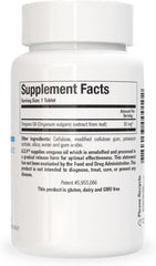 Oregano oil tablet with non-GMO labeling from Biotics Research ADP.