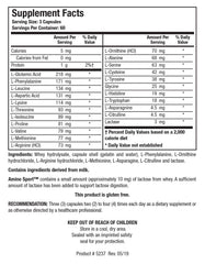 Biotics Research Amino Sport serving spoon with capsules for post-workout dosing.