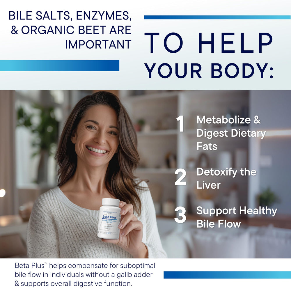 BIOTICS RESEARCH Beta-Plus includes pancrelipase for improved fat digestion and nutrient absorption