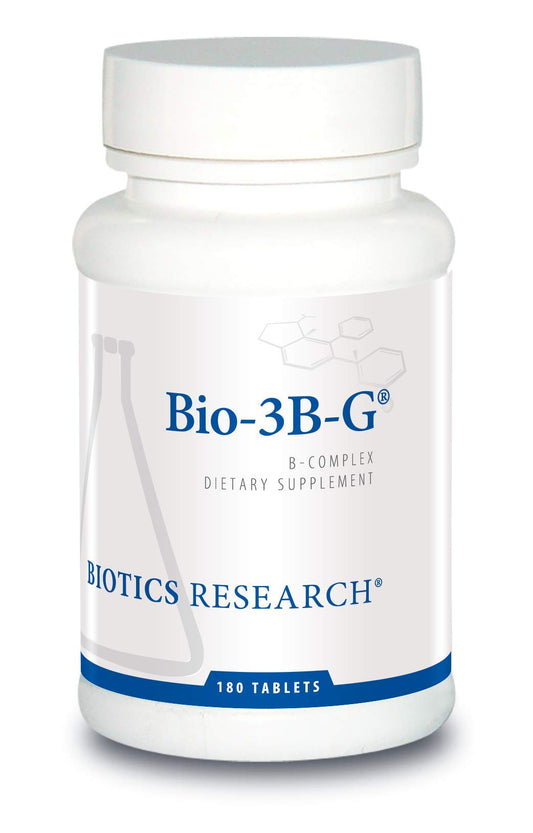 Biotics Research Bio-3B-G bottle with energy-focused benefits for daily activity