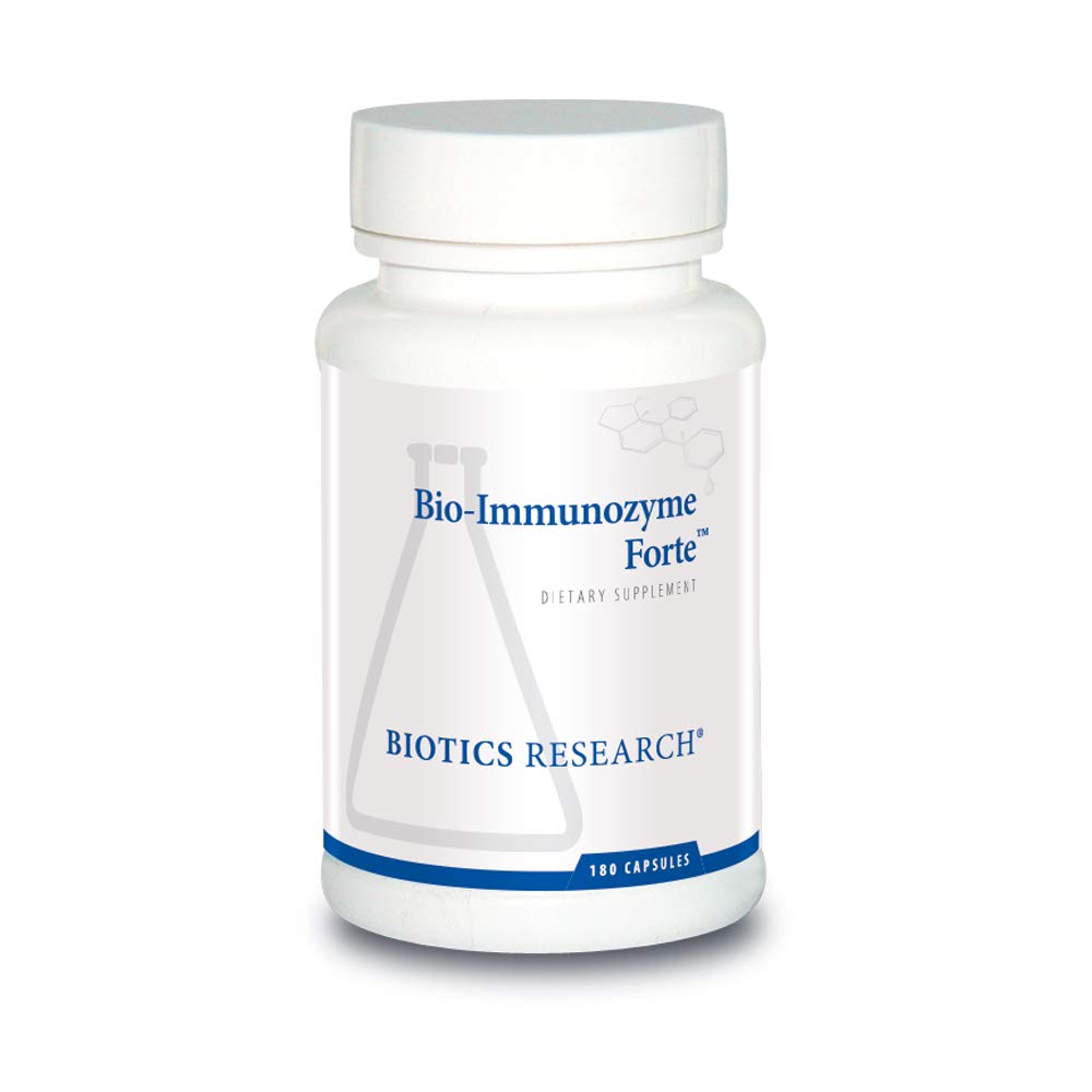BIOTICS RESEARCH Bio Immunozyme Forte bottle signals immune support with botanical blend