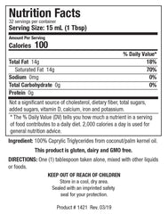 Biotics Bio-MCT Brain Fuel pour shows quick brain and body energy.