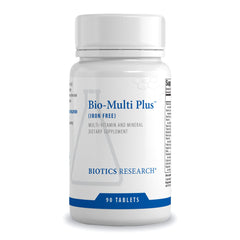 BIOTICS RESEARCH Bio Multi Plus Iron Free bottle with emulsified vitamins for better uptake