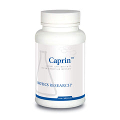 Biotics Research Caprin Caprylic Acid 1200mg bottle front view for gut balance