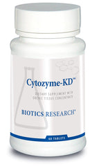 Biotics Research Cytozyme KD bottle shows renal support potential and antioxidant activity.
