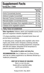 Cytozyme-M label close-up emphasizes glandular ingredients for targeted wellness benefits