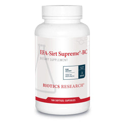 Biotics Research EFA-SIRT Supreme bottle for daily omega-3 support.