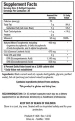 Biotics Research EFA-SIRT Supreme softgels close-up showing joint comfort use.