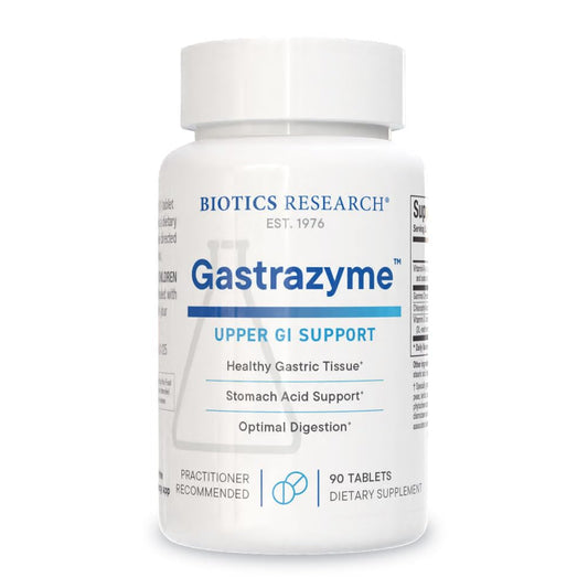 Biotics Research Gastrazyme bottle for daily digestive support