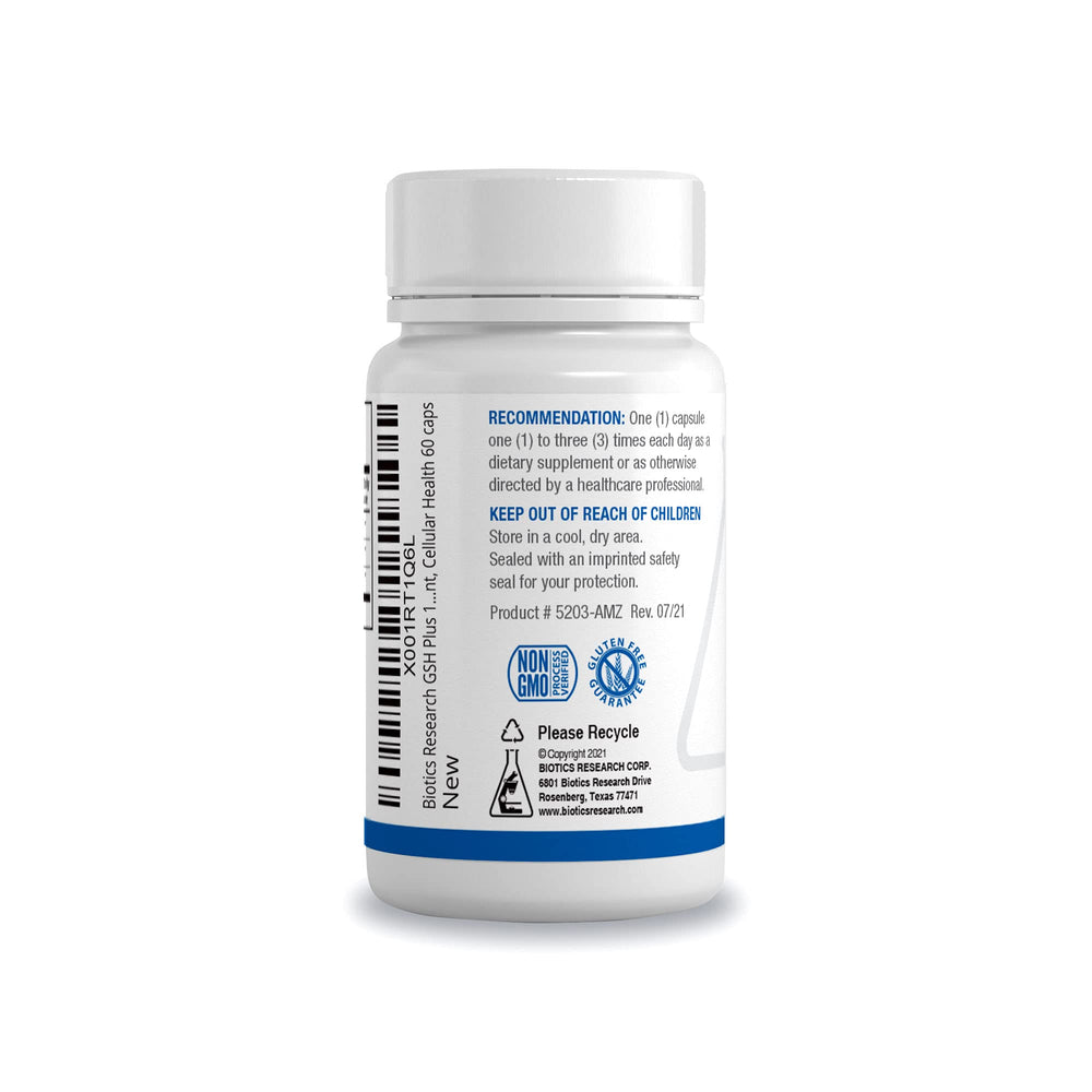 Biotics Research GSH Plus glutathione ingredient detail highlighting cellular support