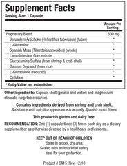 IPS Jerusalem Artichoke ingredient highlights natural prebiotic fiber supporting digestive balance.