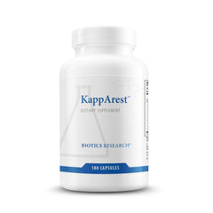 BIOTICS RESEARCH KappArest turmeric capsules bottle offers antioxidant support for daily wellness.
