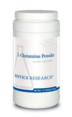 BIOTICS RESEARCH L-Glutamine Powder tub supports gut health and daily wellness.