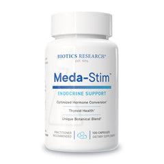 Biotics Research Meda-Stim bottle front for thyroid support and metabolic maintenance.