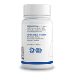 Biotics NAC 500mg bottle back detailing dosage and detox pathway notes