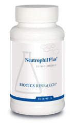 Biotics Research Neutrophil Plus front label showing packaging for daily immune support