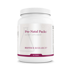 Biotics Research Pre-Natal Packs front label highlighting full-spectrum prenatal nutrition