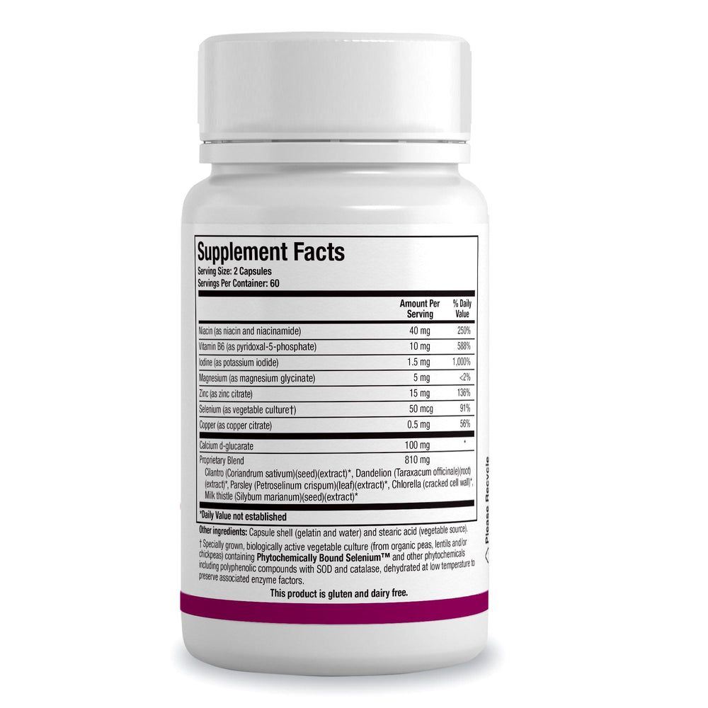 Biotics Research Receptor Detox tablets close-up, convenient capsules for daily support