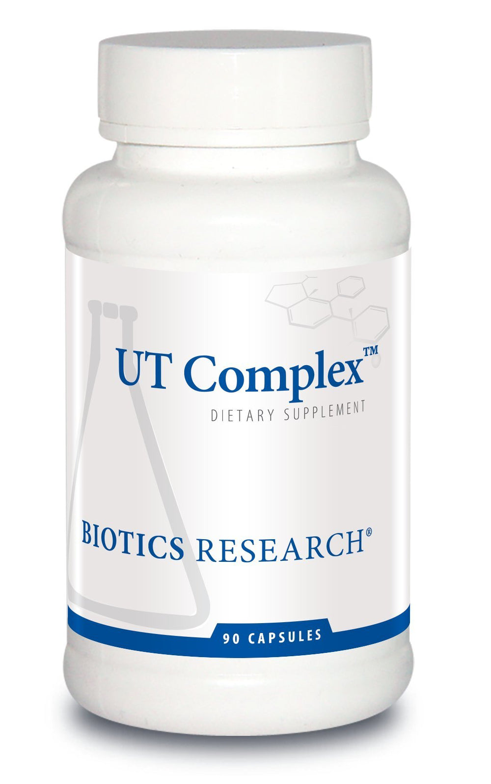 Biotics Research UT Complex bottle front showing urinary tract support in daily use.