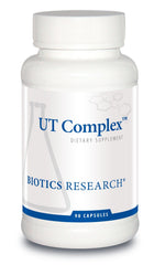 Biotics Research UT Complex bottle front showing urinary tract support in daily use.