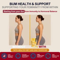 Vitamin A and C notes on Peach8 BBL packaging for daily multivitamin support.