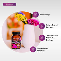 Morning and dinner dosing capsules ready to support regularity and energy.