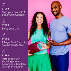 Calm morning scene with Sugar Shift on the shelf illustrating daily wellness.