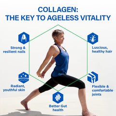BioTrust Ageless Collagen Booster label close-up, emphasizing vegan, plant-based formula.