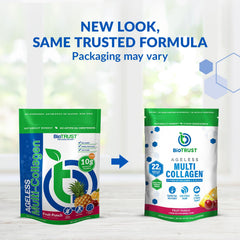 BioTrust Ageless Multi Collagen Fruit Punch scoop measures 10g per serving