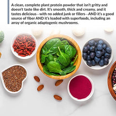 BioTRUST Low Carb Plant label highlights 15 superfoods and adaptogenic mushrooms