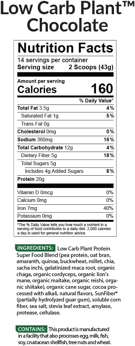 BioTRUST Low Carb Plant creamy shake in glass shows smooth mix