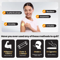 Biovikoting quit-smoking patch application on skin demonstrates easy daily adherence.