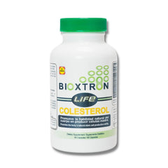 Bioxtron Life bottle showcasing the AFA based supplement for cholesterol balance.