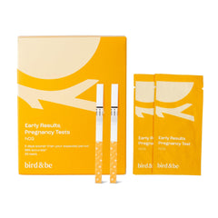 Bird&Be pregnancy test kit unboxing with 20 strips for early detection.
