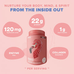 Birdman Fitmingo hyaluronic acid ingredient panel highlights skin support.