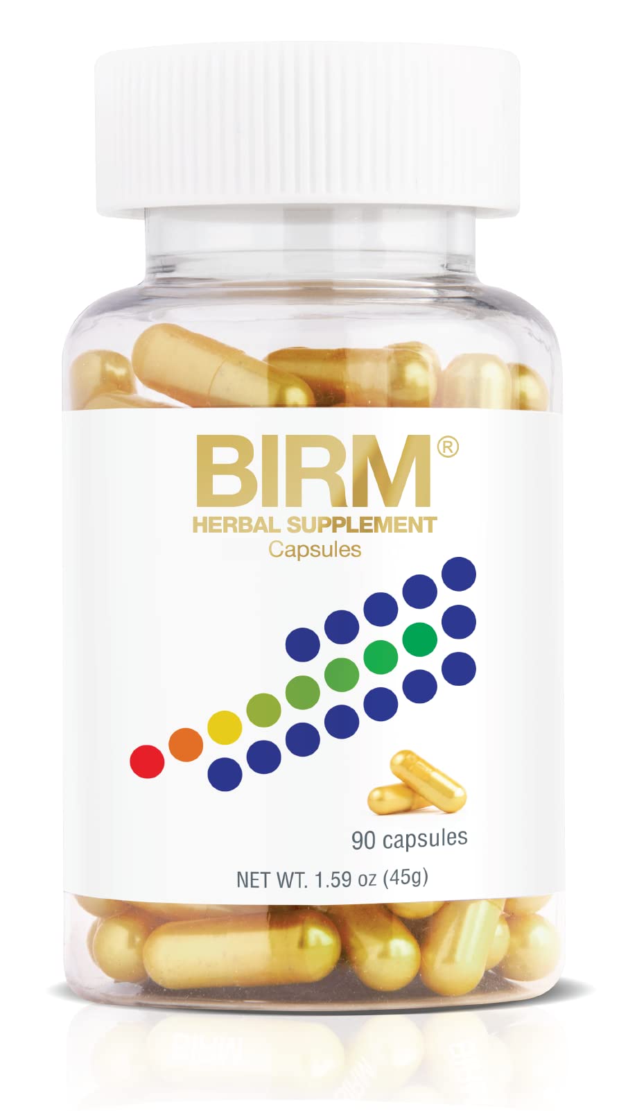 BIRM bottle front view for daily immune support.