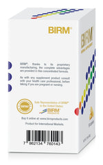 BIRM bottle with pill-count to highlight daily dosing routine.
